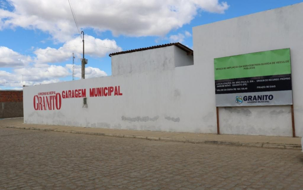 Obra de conclusão da Garagem Municipal.