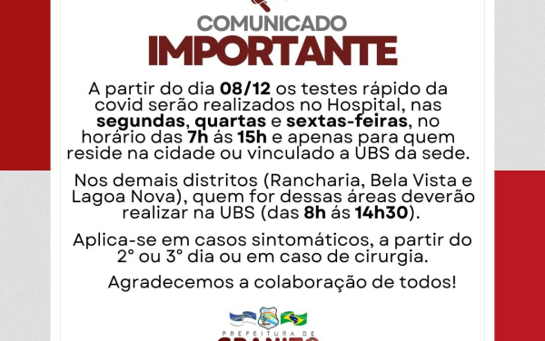 Comunicado!