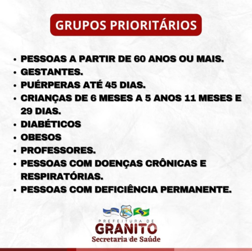 CAMPANHA DE VACINAÇÃO CONTRA A GRIPE!