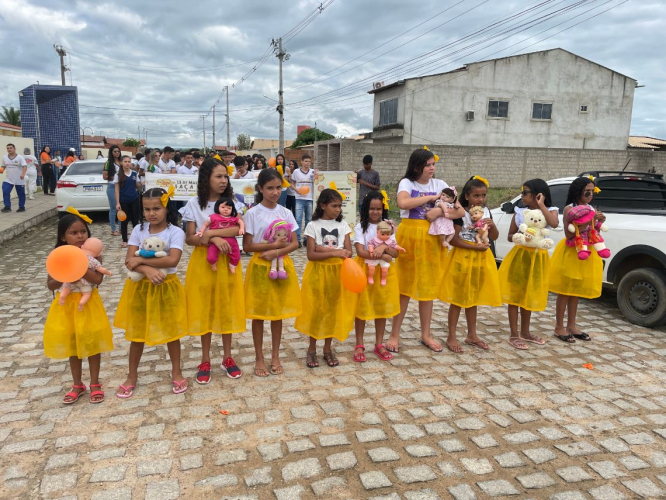REGISTROS DA MOBILIZAÇÃO EM PROL DA CAMPANHA MAIO LARANJA EM GRANITO!