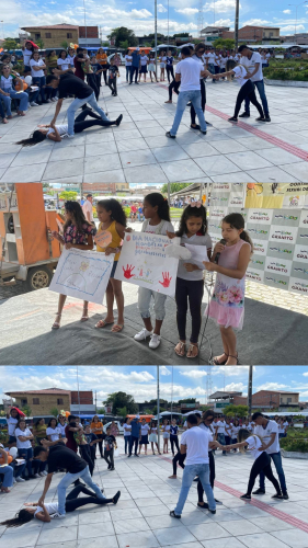 REGISTROS DA MOBILIZAÇÃO EM PROL DA CAMPANHA MAIO LARANJA EM GRANITO!