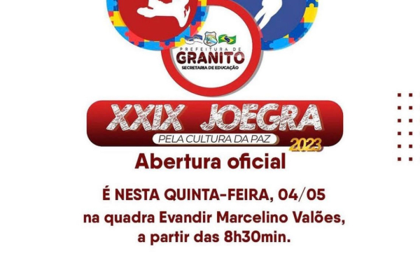 VEM AI O XXIX JOEGRA 2023!