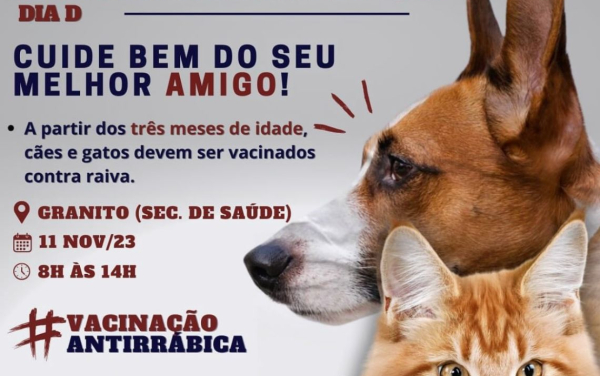 Chegou o DIA D da Vacinação Antirrábica 2023!