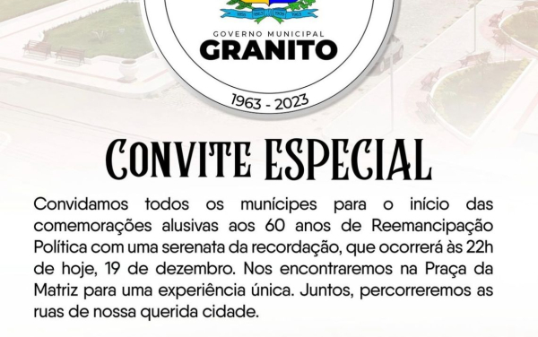 60 ANOS DE REEMANCIPAÇÃO POLÍTICA!