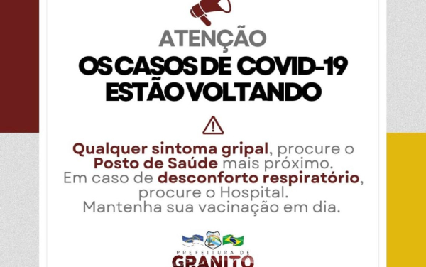 ATENÇÃO! OS CASOS DE COVID-19 ESTÃO VOLTANDO!