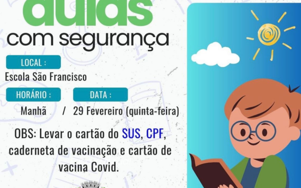 VOLTA ÀS AULAS COM SEGURANÇA!