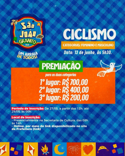 Prefeitura de Granito prorroga inscrições para o São João 2025